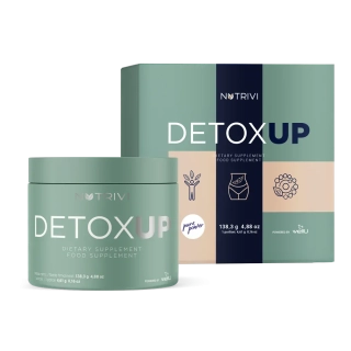 Larens Wellu Nutrivi Detox UP 138,3 g Viaczložkový zelený detoxikačný a čistiaci koktail. Poskytuje cenné antioxidačné, minerálne a vitalizujúce zložky.